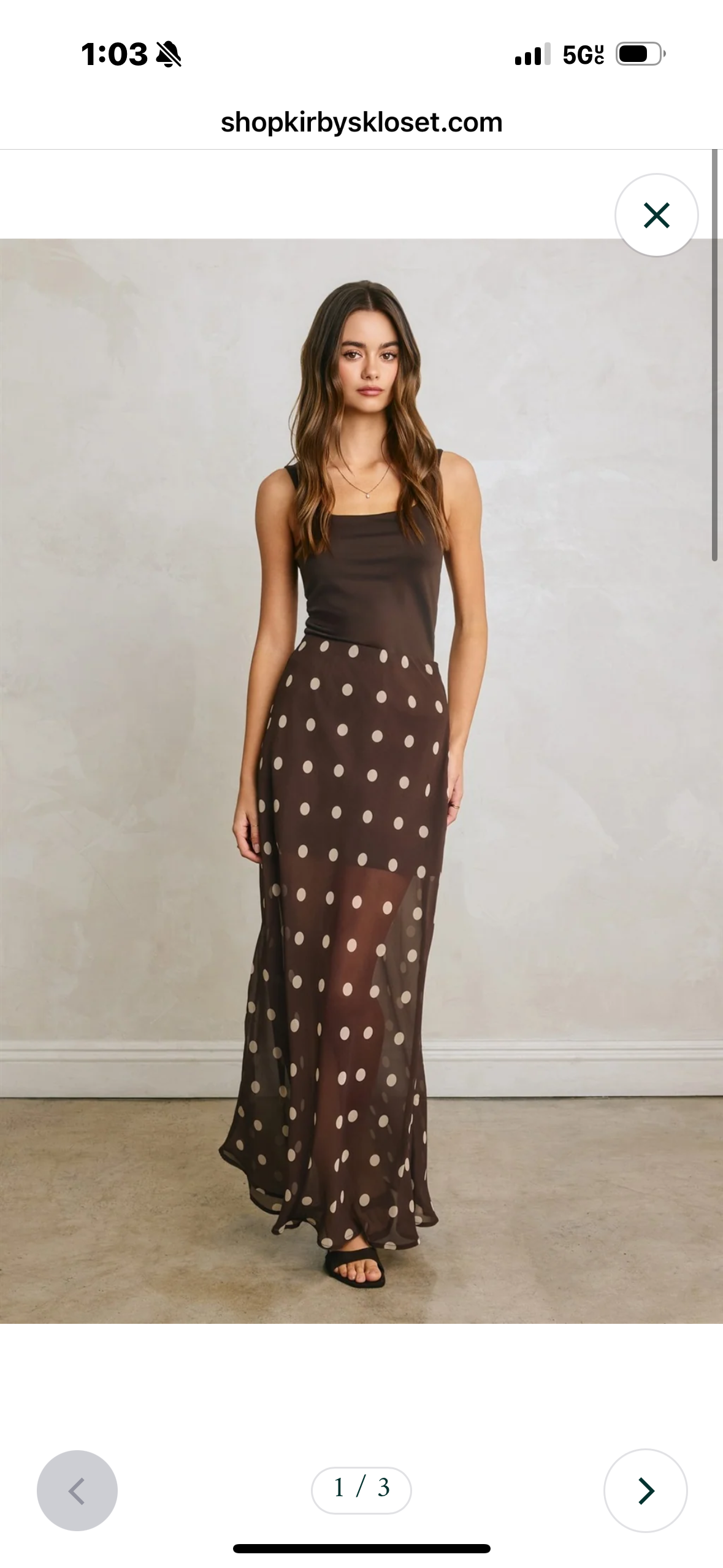 The Cocoa Dot Maxi Skirt