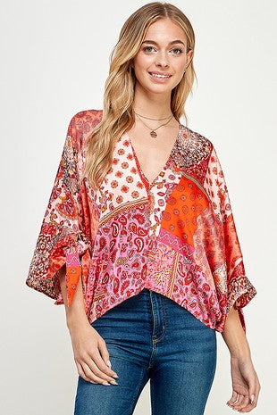 Oversized Print Top