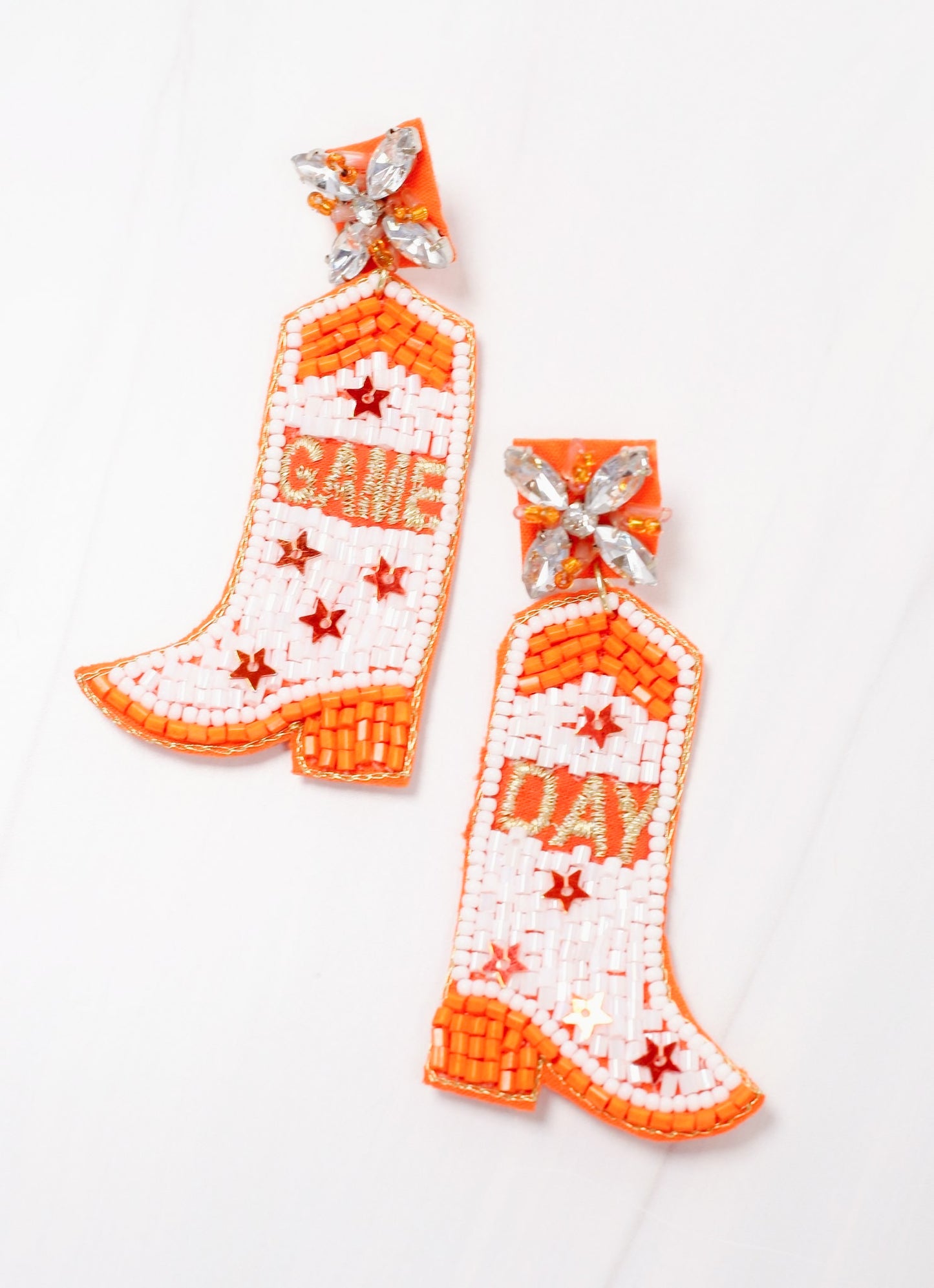 Team boots earrings