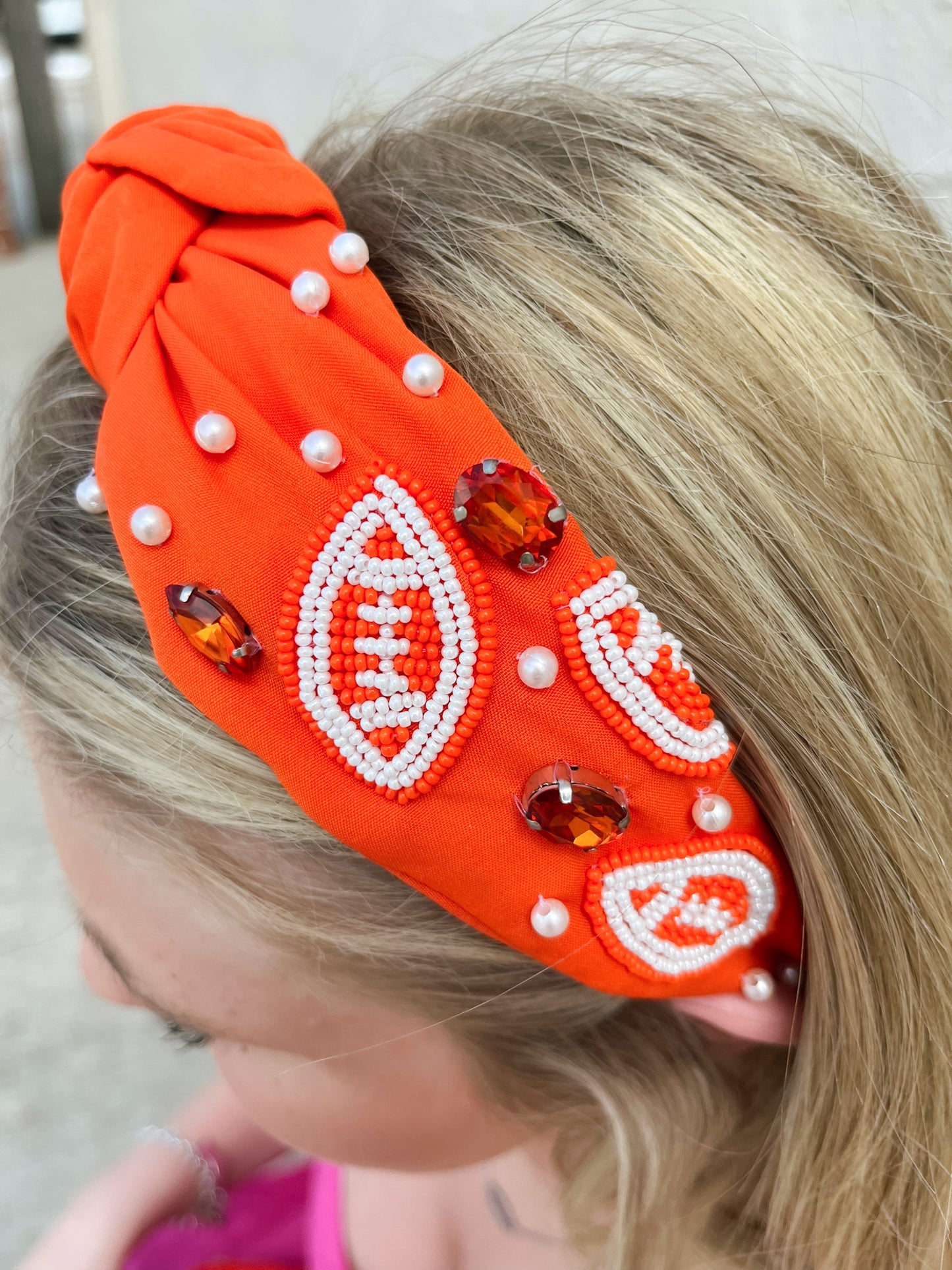 Football beaded Headband