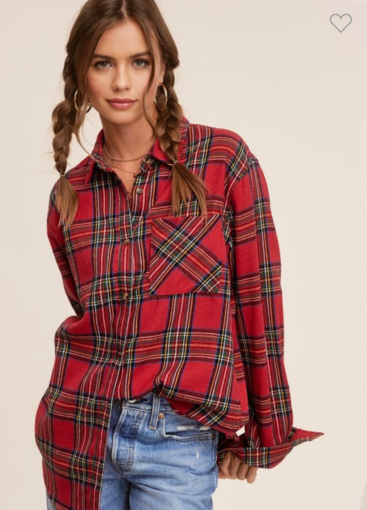 Cheerful Plaid Top