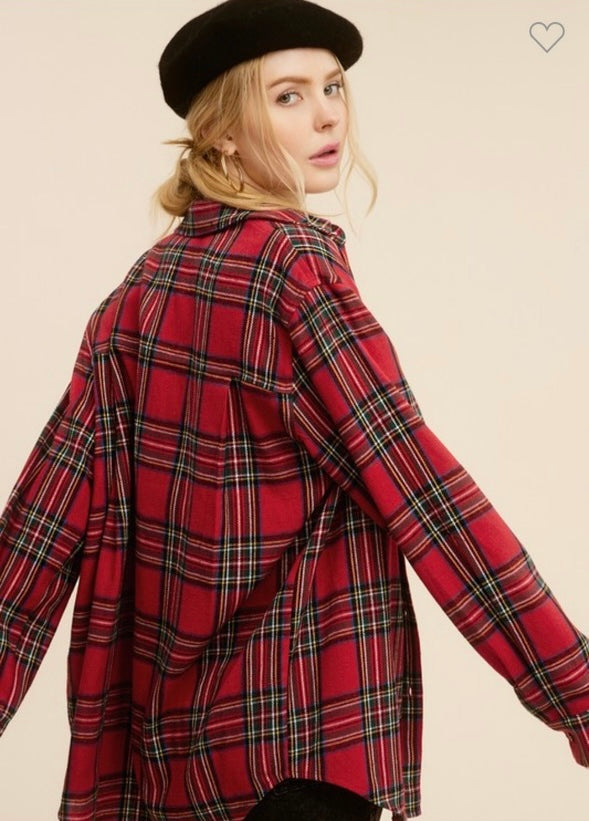 Cheerful Plaid Top