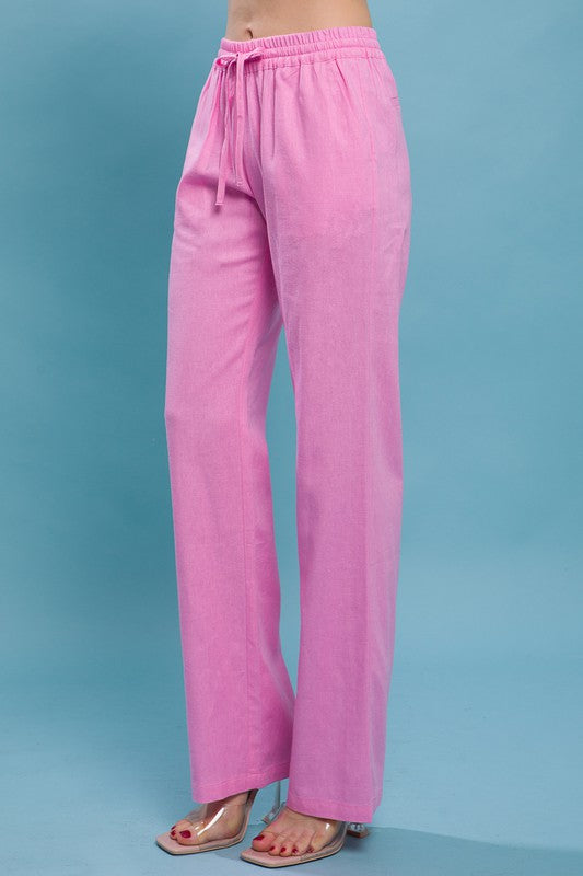 Pink Linen Pants