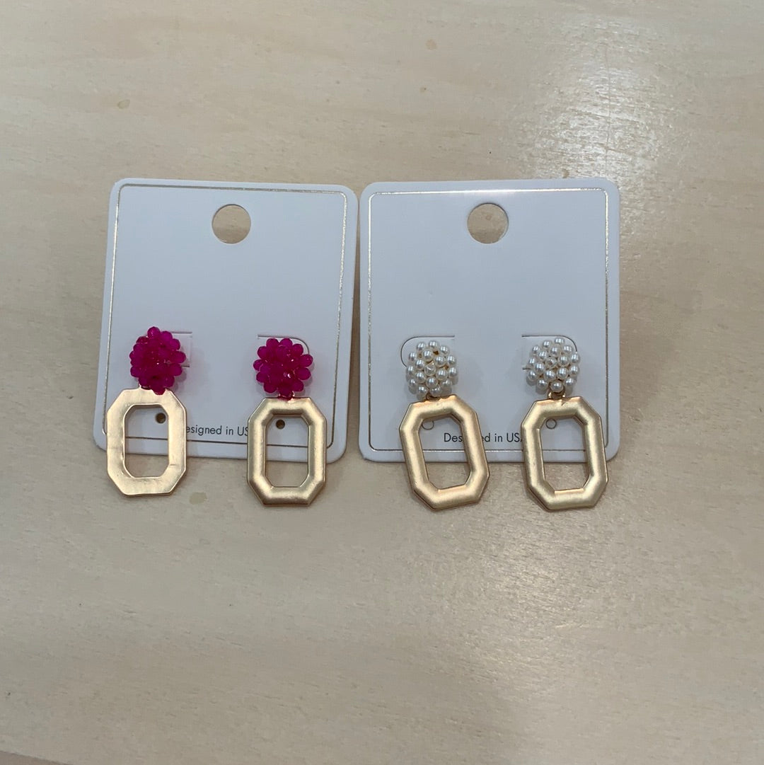 Rectangle Drop Earrings
