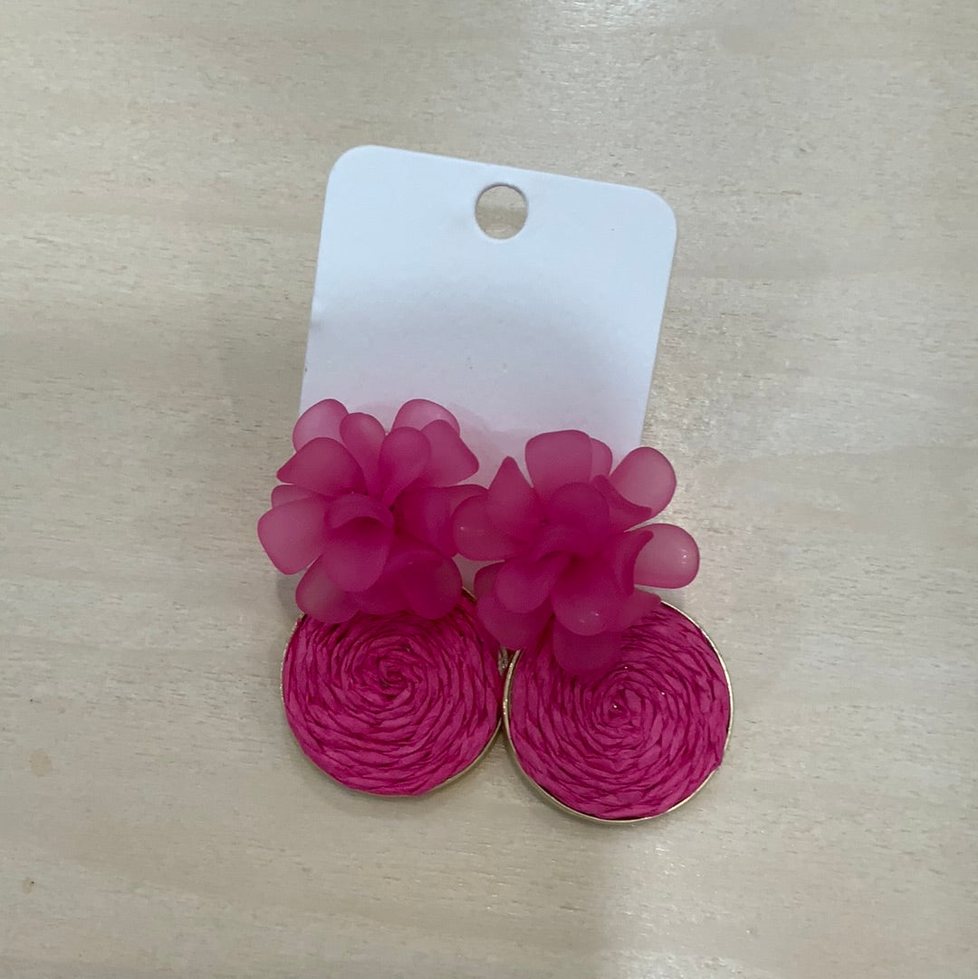 Floral Pink Hoops