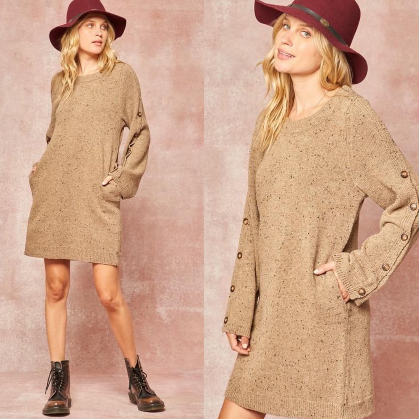 Fall beeeze knit sweater dress