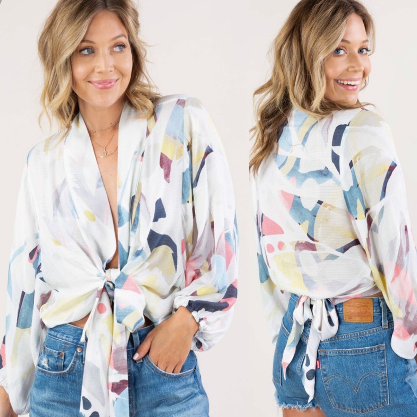 Boho chic wrap top
