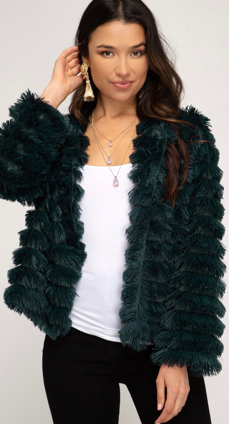 Jewel shag jacket