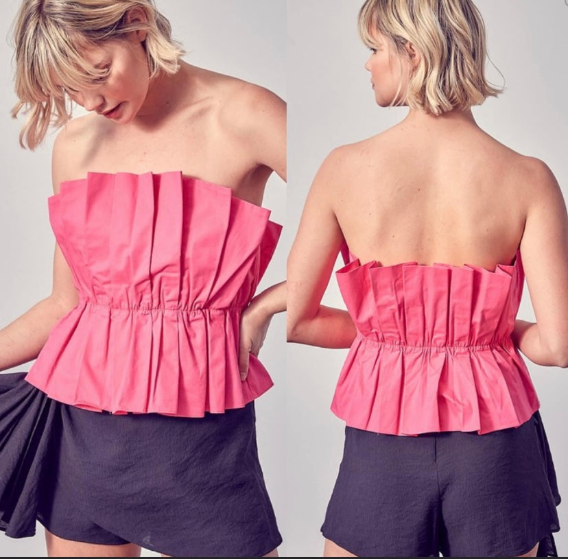 Pretty pink fan top