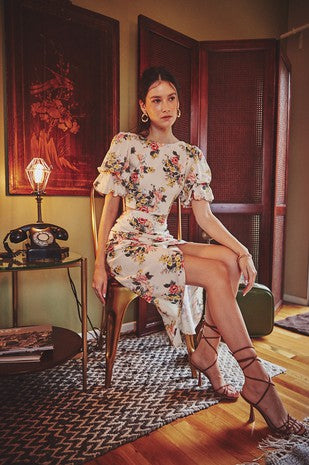 Floral wooven skirt