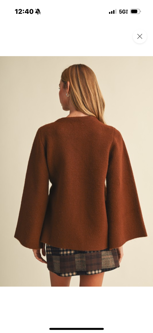 The Autumn Allure Tie-Front Jacket