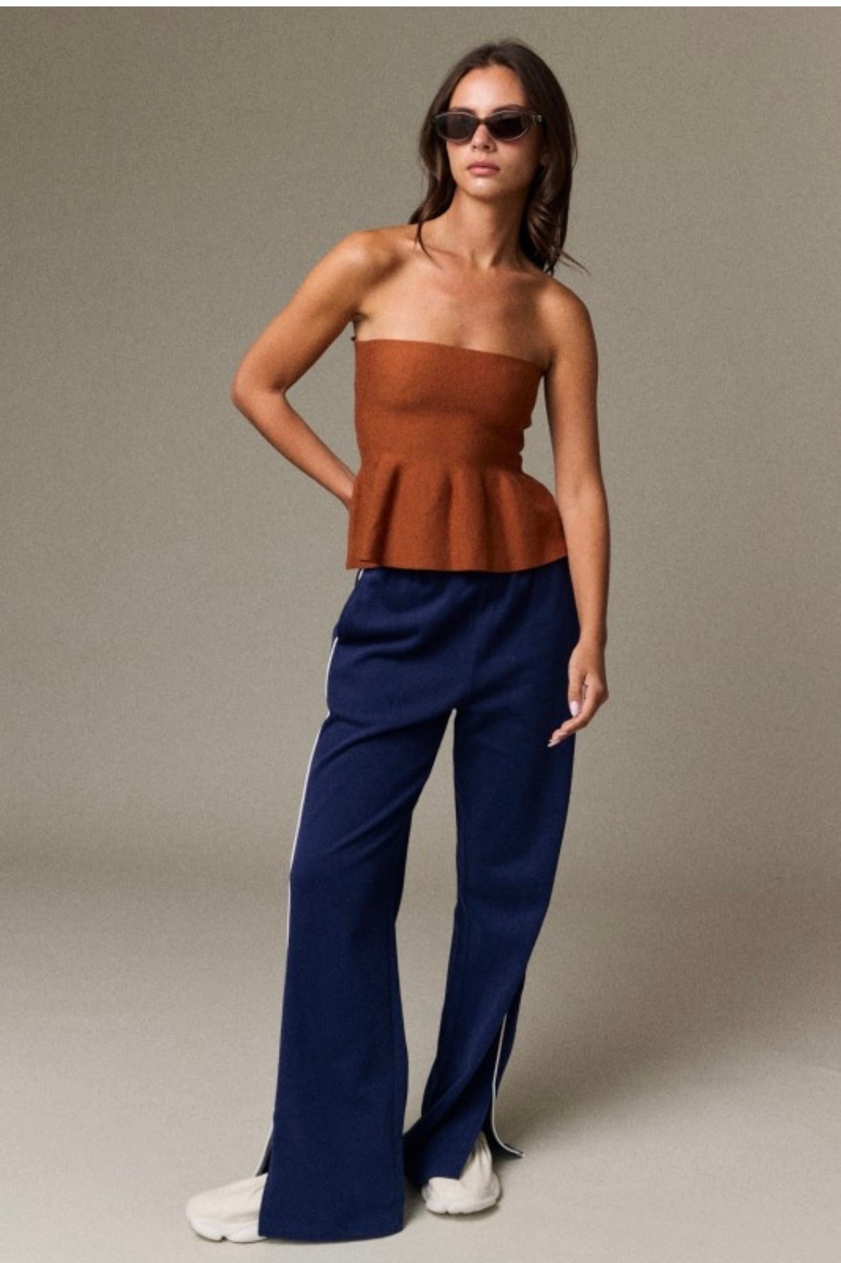Autumn strapless top