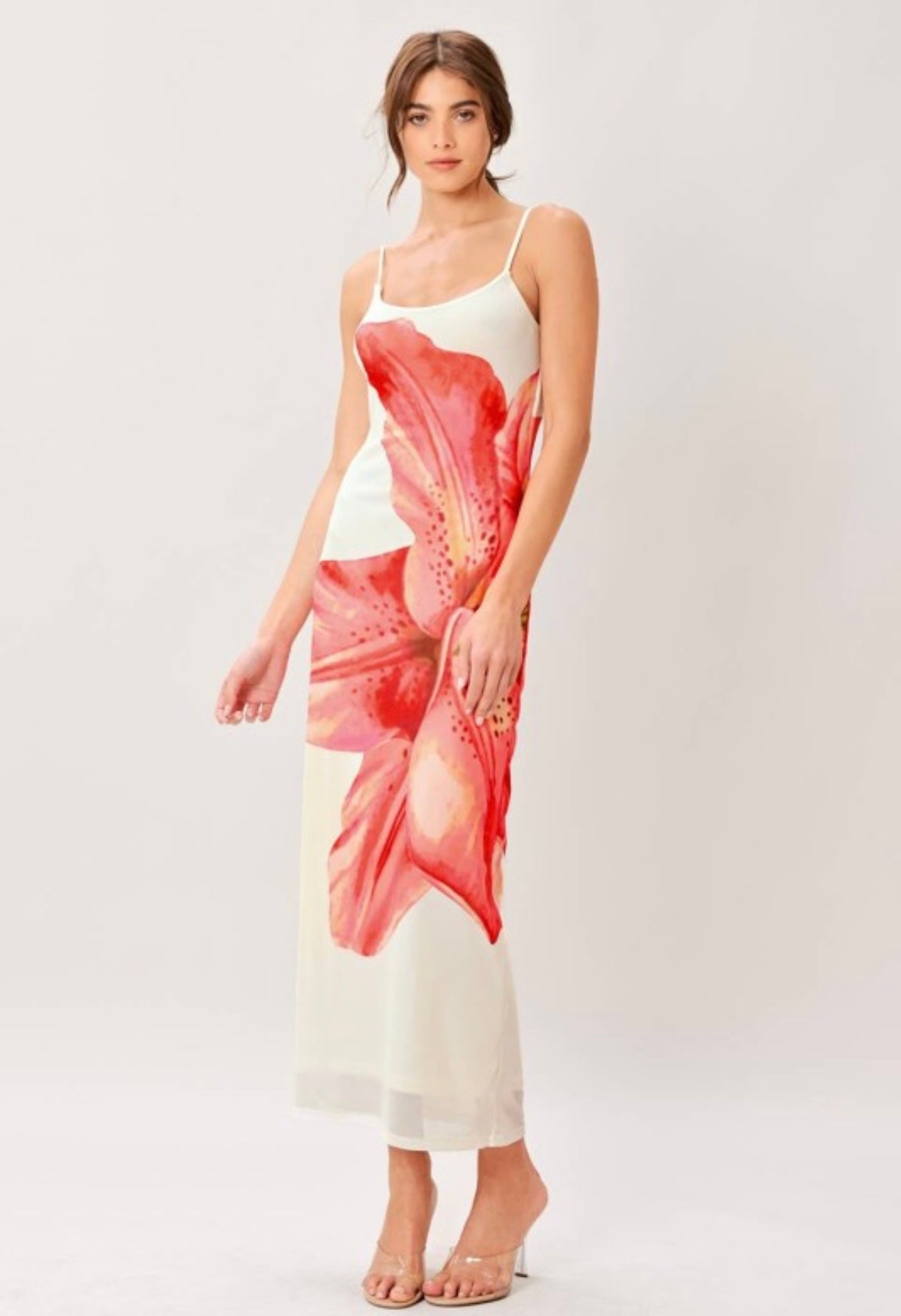 Floral Statement Slip Midi Dress