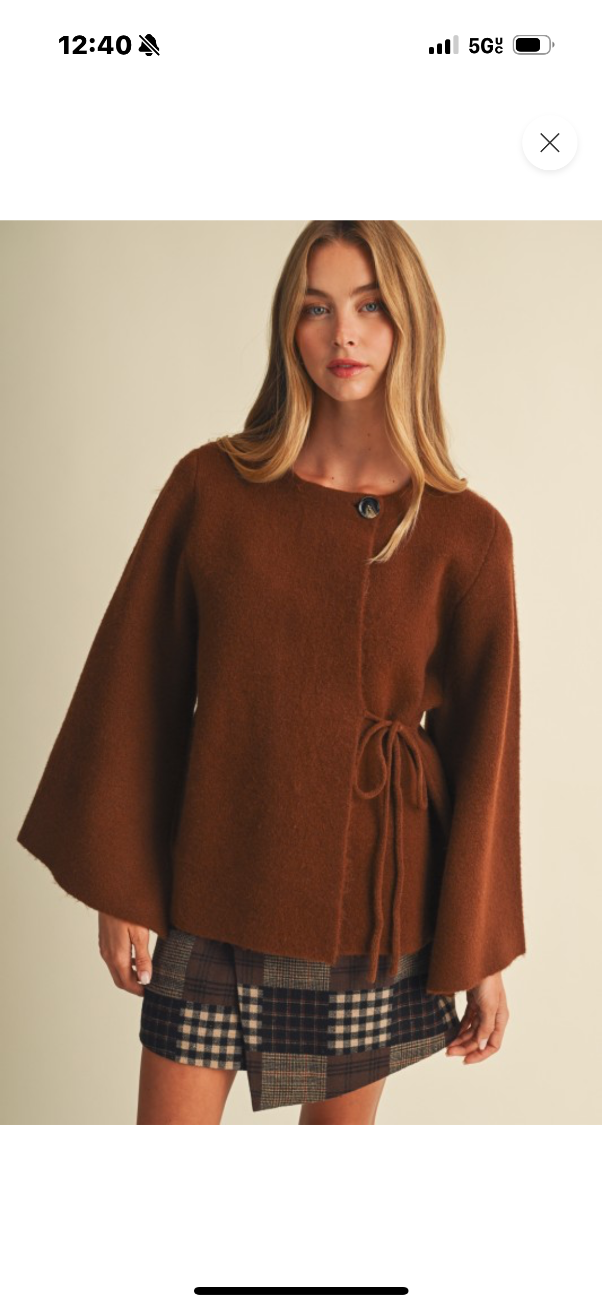 The Autumn Allure Tie-Front Jacket