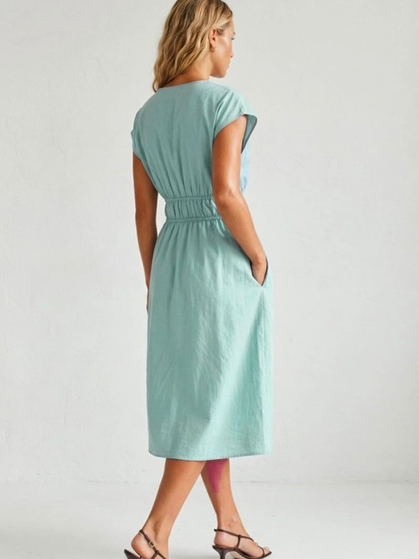 Seafoam Breeze Midi Dress