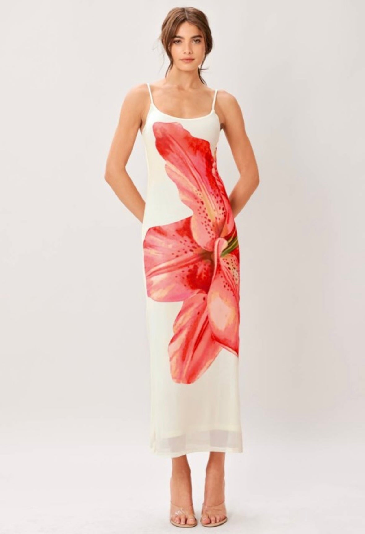 Floral Statement Slip Midi Dress