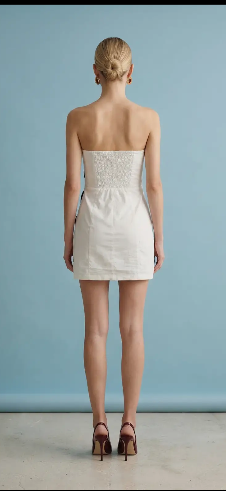 Ivory Contour Strapless Mini Dress