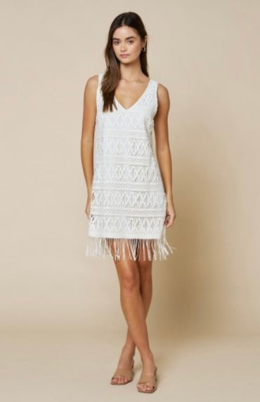 Ivory Charleston Fringe Dress
