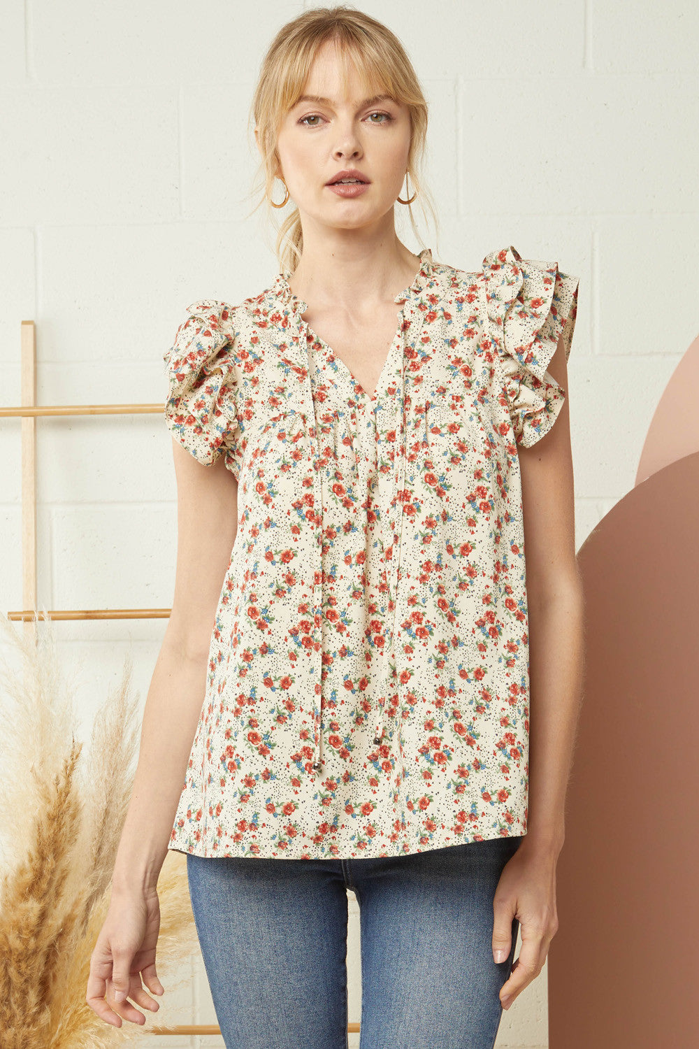 Aly Floral Top