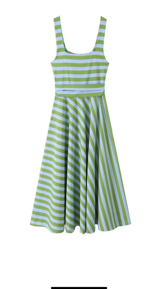 Seaside Stripe Midi Dress