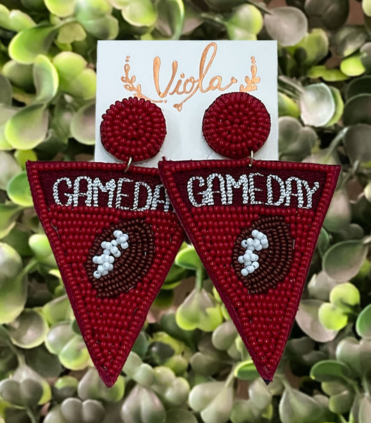 Game day beaded earrings