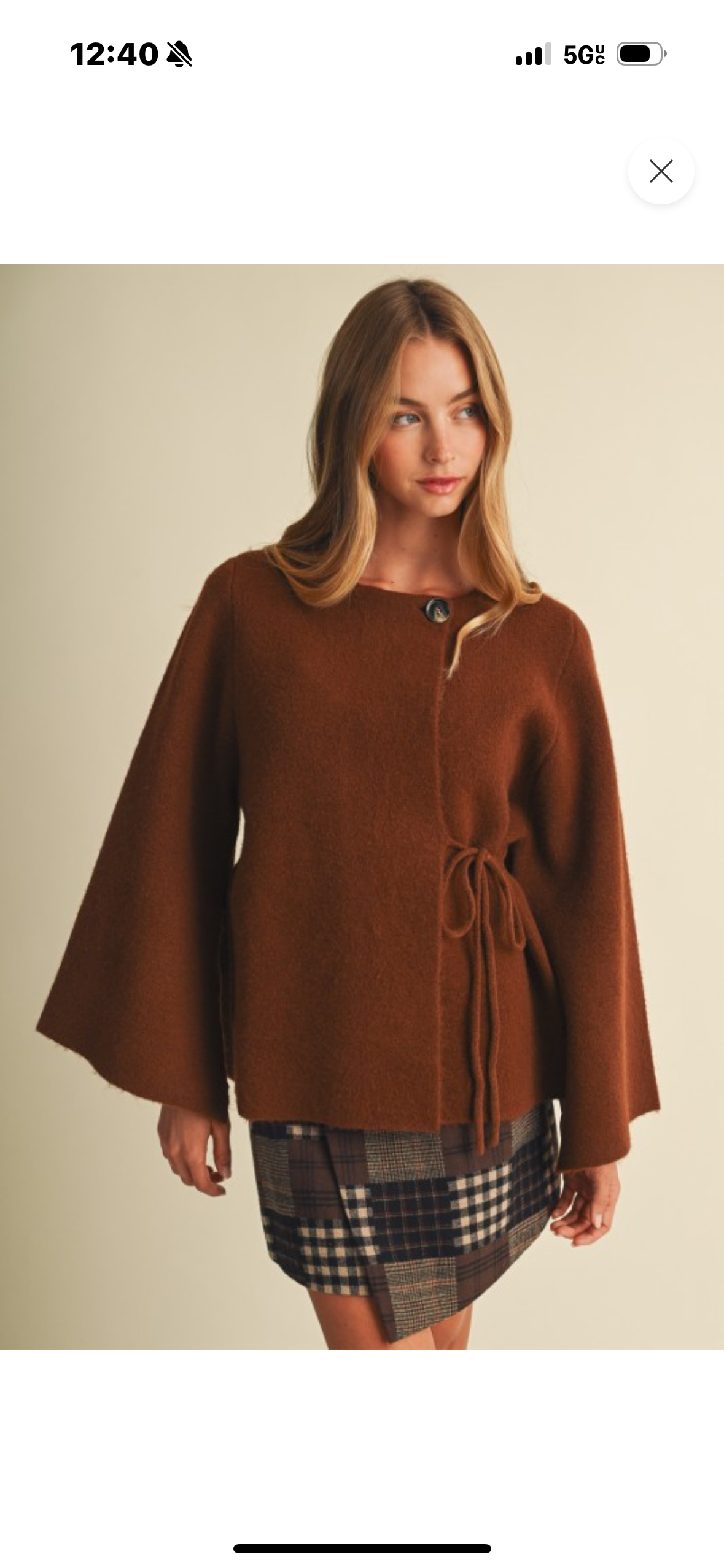 The Autumn Allure Tie-Front Jacket