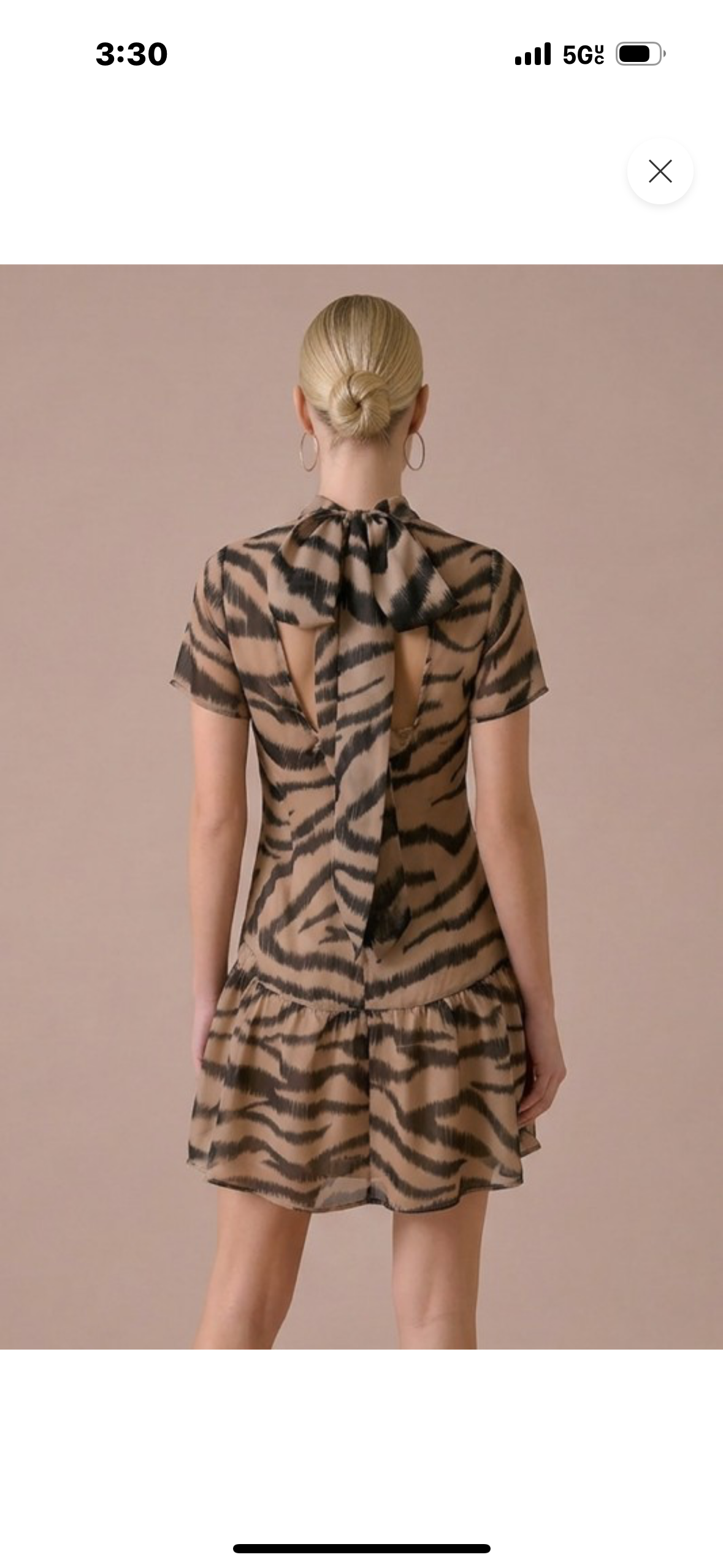 Wild Instinct Tie-Back Mini Dress