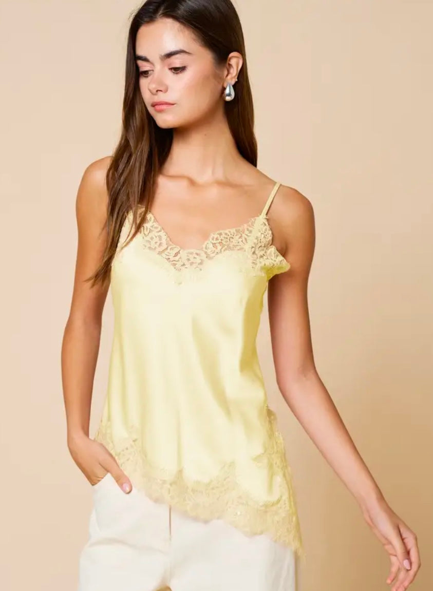 Buttercream Lace Trim Cami