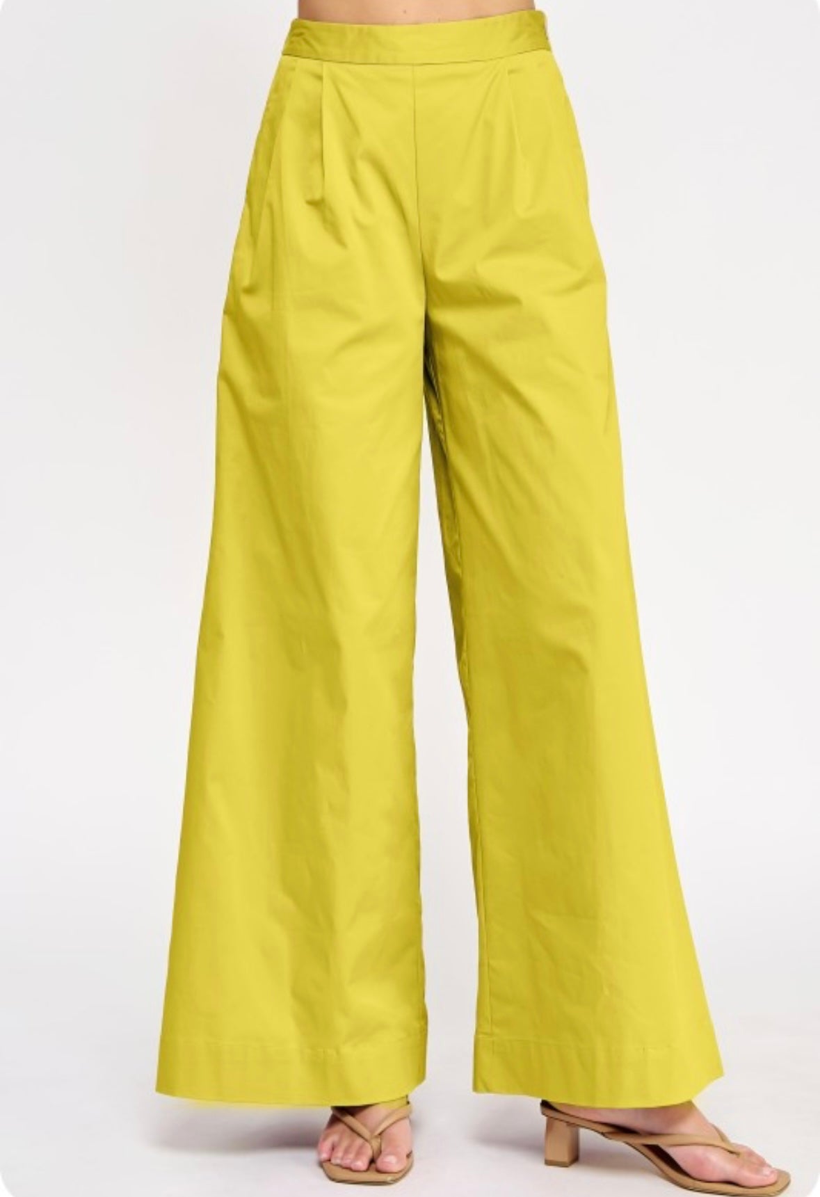 High-Waisted Wide-Leg Trousers