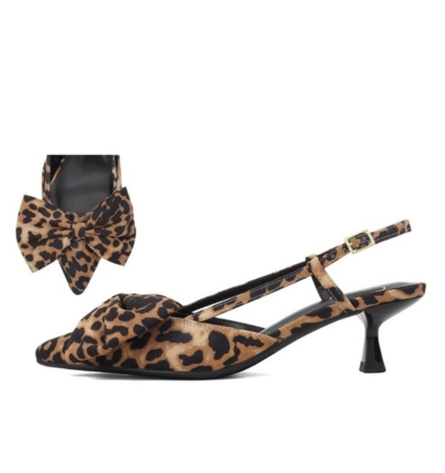 Leopard Lady Slingback Heels