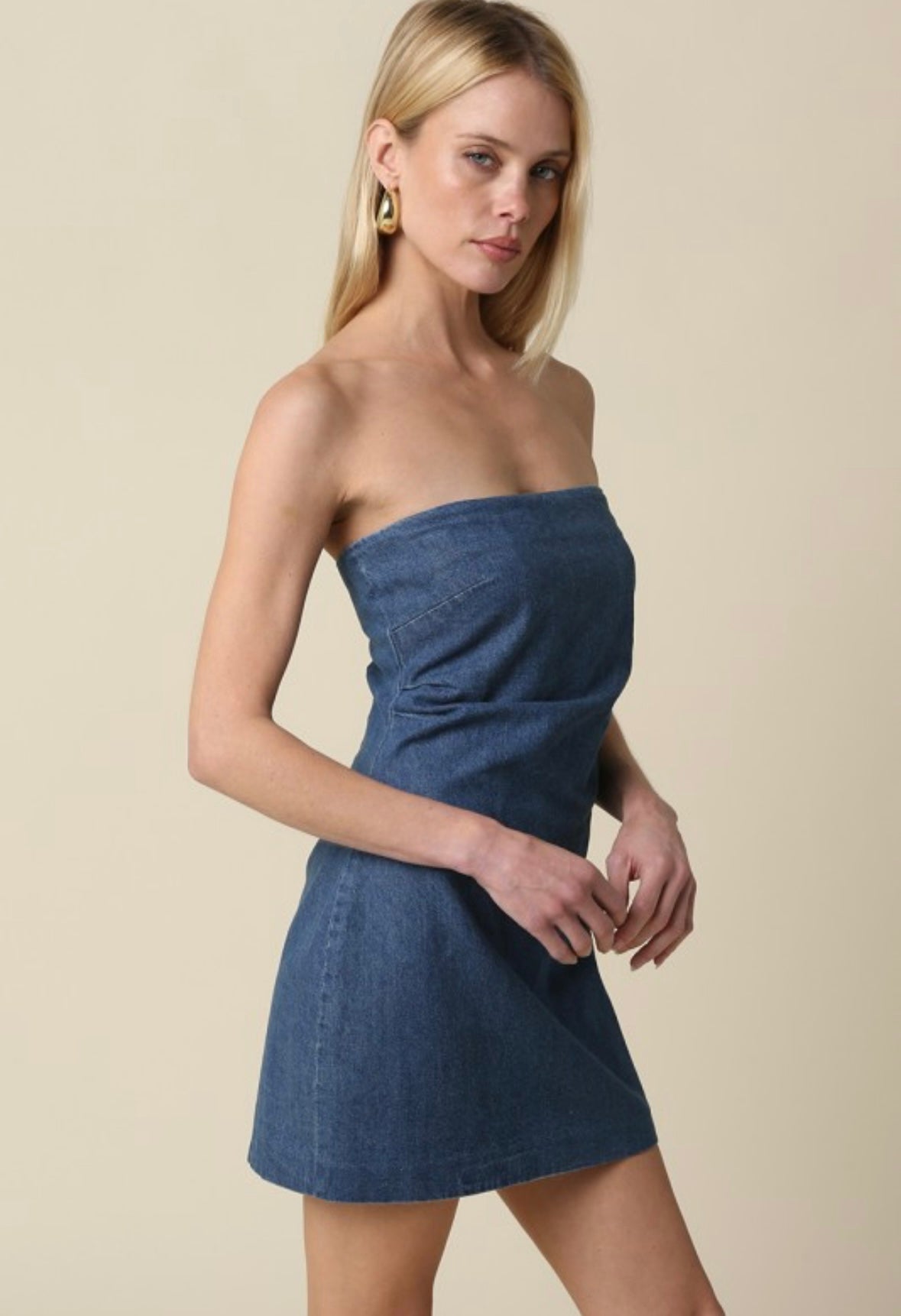 Damsel in Denim Dress