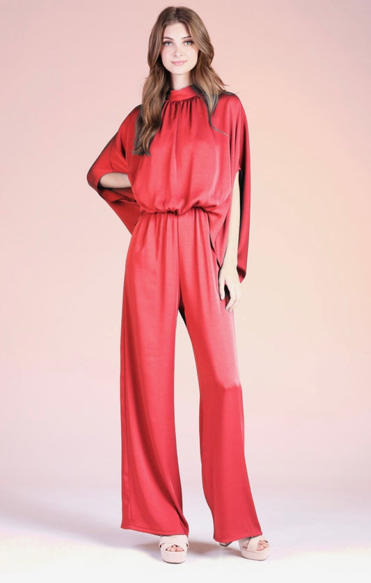 Lady In Red Jumpsuit
