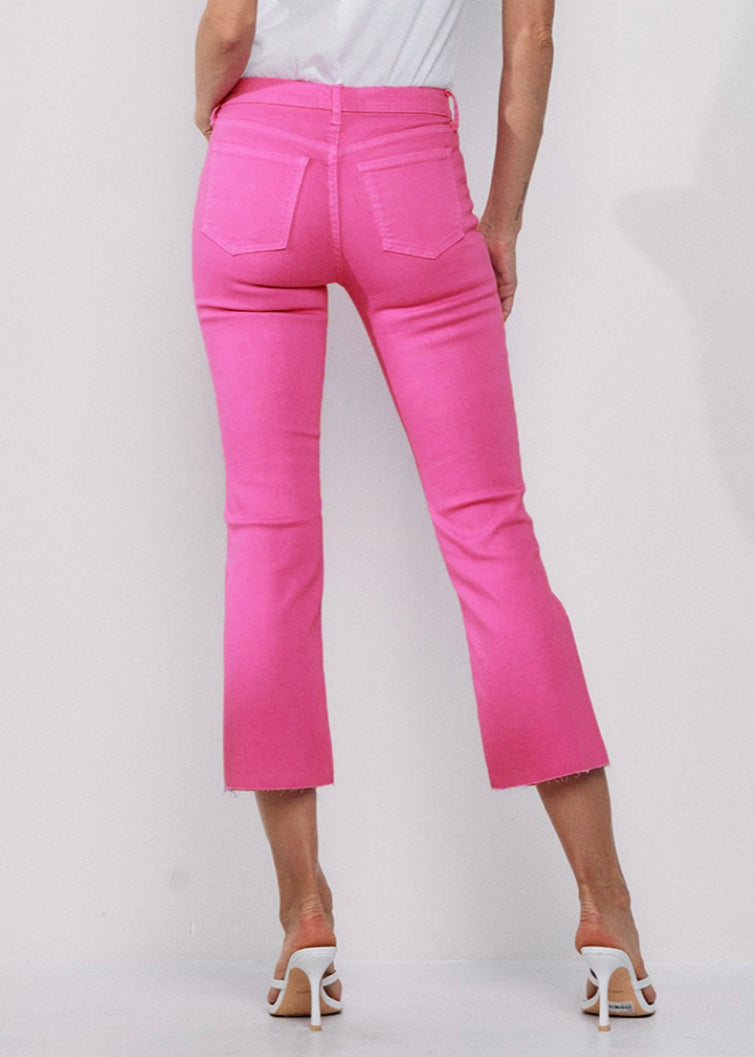 Pink mid rise jeans