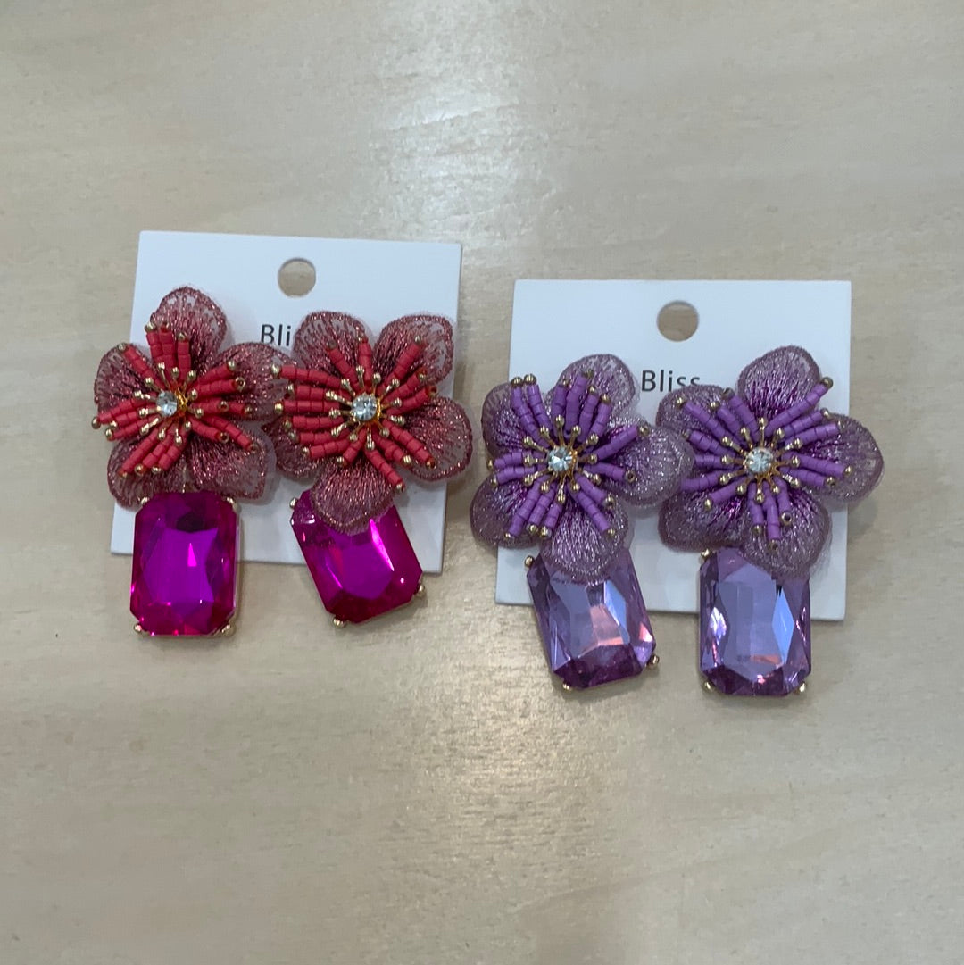 Flower Jewel Earrings