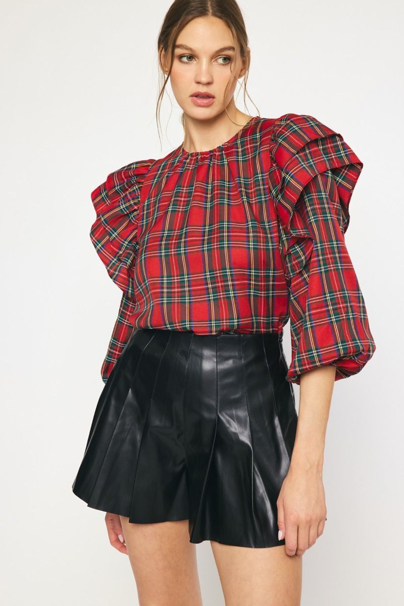 Frankie Plaid Top